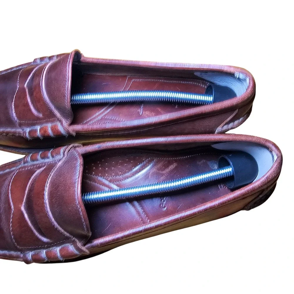 Allen Edmonds Gorham Mens Brown Leather Penny Loafers Lug Sole USA Made 10.5 D